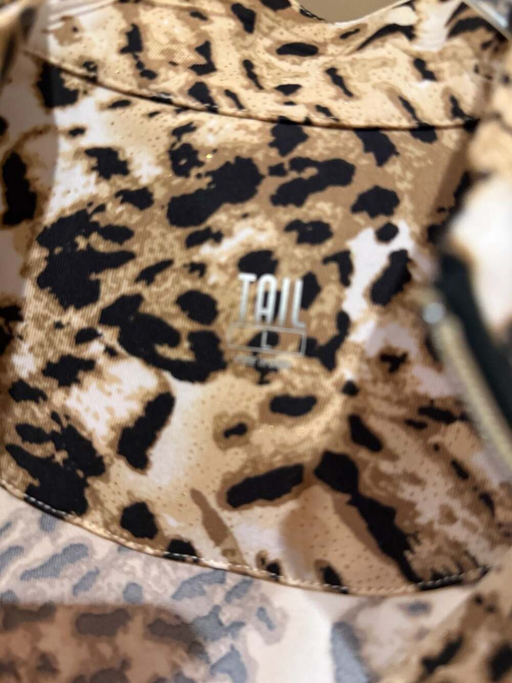 Tail Women's Leopard Print Long Sleeve Half Zip Pullover Shirt - Picture 4 of 6
